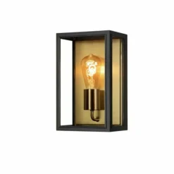 Applique murale d'extérieur Konstsmide Carpi Laiton, Noir, 1 lumière
