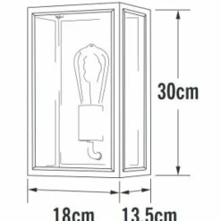 Applique murale d'extérieur Konstsmide Carpi Laiton, Noir, 1 lumière