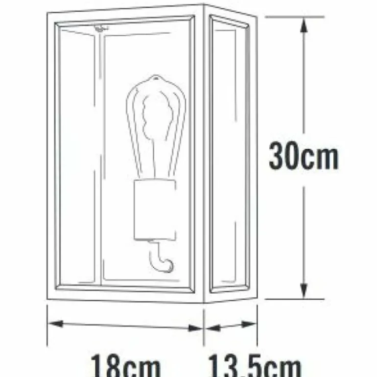 Applique murale d'extérieur Konstsmide Carpi Laiton, Noir, 1 lumière