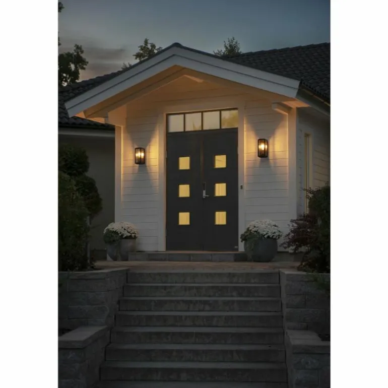 Applique murale d'extérieur Konstsmide Carpi Laiton, Noir, 1 lumière