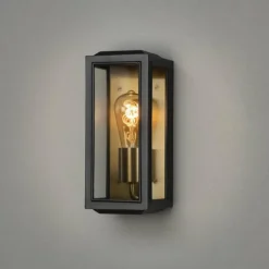 Applique murale d'extérieur Konstsmide Carpi Laiton, Noir, 1 lumière