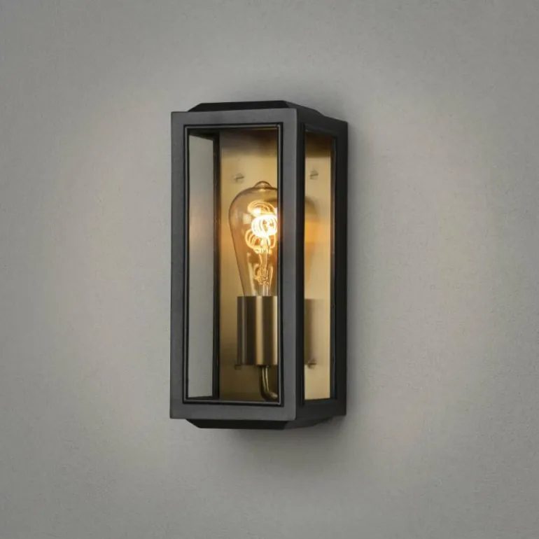 Applique murale d'extérieur Konstsmide Carpi Laiton, Noir, 1 lumière