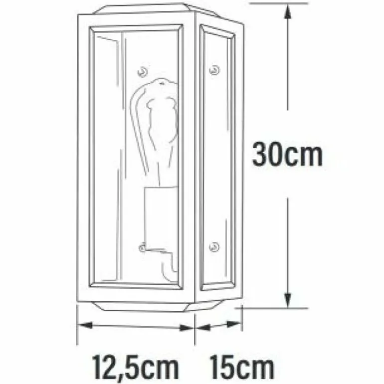Applique murale d'extérieur Konstsmide Carpi Laiton, Noir, 1 lumière