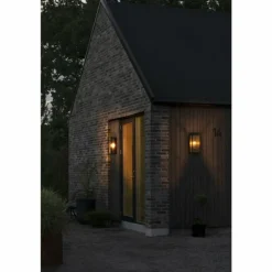 Applique murale d'extérieur Konstsmide Carpi Laiton, Noir, 1 lumière