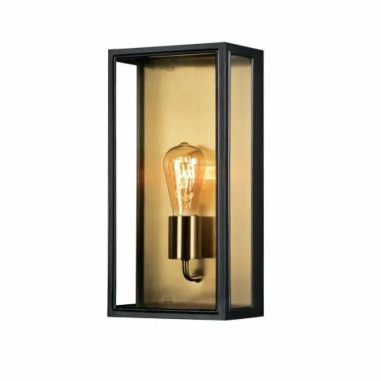 Applique murale d'extérieur Konstsmide Carpi Laiton, Noir, 1 lumière