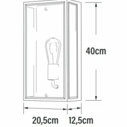 Applique murale d'extérieur Konstsmide Carpi Laiton, Noir, 1 lumière