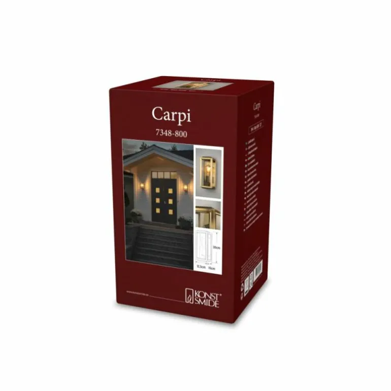 Applique murale d'extérieur Konstsmide Carpi Laiton, 1 lumière