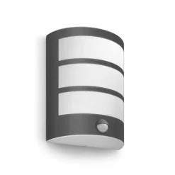 Applique murale d'extérieur Philips Python LED Anthracite, 1 lumière, Détecteur de mouvement