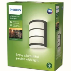 Applique murale d'extérieur Philips Python LED Anthracite, 1 lumière