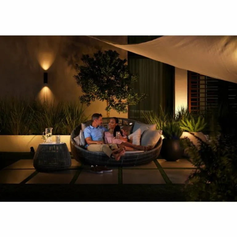 Applique murale d'extérieur set x 2 Philips Hue Appear LED Noir, 2 lumières, Changeur de couleurs