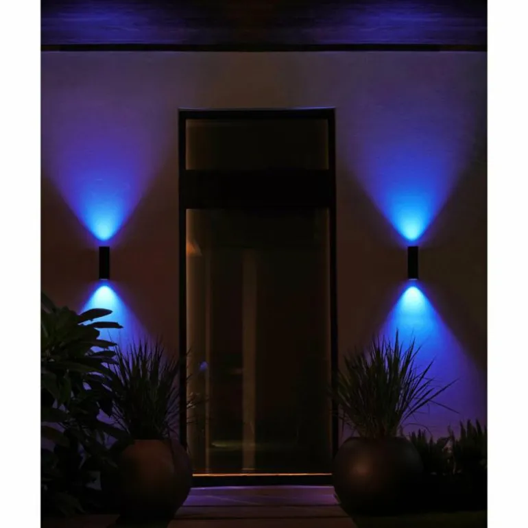 Applique murale d'extérieur set x 2 Philips Hue Appear LED Noir, 2 lumières, Changeur de couleurs