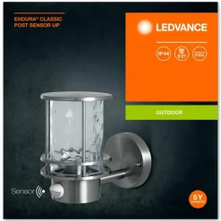 Applique murale d'extérieur LEDVANCE ENDURA® Acier inoxydable, 1 lumière, Détecteur de mouvement