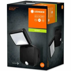 Applique murale d'extérieur LEDVANCE Battery Noir, 1 lumière, Détecteur de mouvement