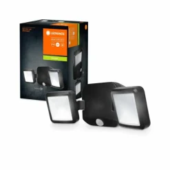 Applique murale d'extérieur LEDVANCE Battery Noir, 2 lumières, Détecteur de mouvement