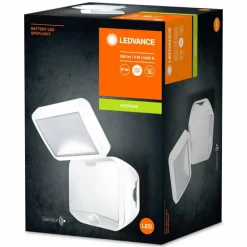 Applique murale d'extérieur LEDVANCE Battery Blanc, 1 lumière, Détecteur de mouvement
