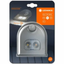 Applique murale d'extérieur LEDVANCE Door Argenté, 1 lumière, Détecteur de mouvement