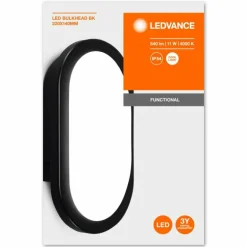Applique murale d'extérieur LEDVANCE BULKHEAD Noir, 1 lumière