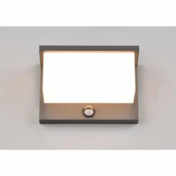 Applique murale d'extérieur Trio Nestos LED Anthracite, 1 lumière, Détecteur de mouvement