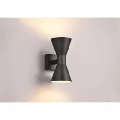 Applique murale d'extérieur Trio Ardas Noir, 2 lumières