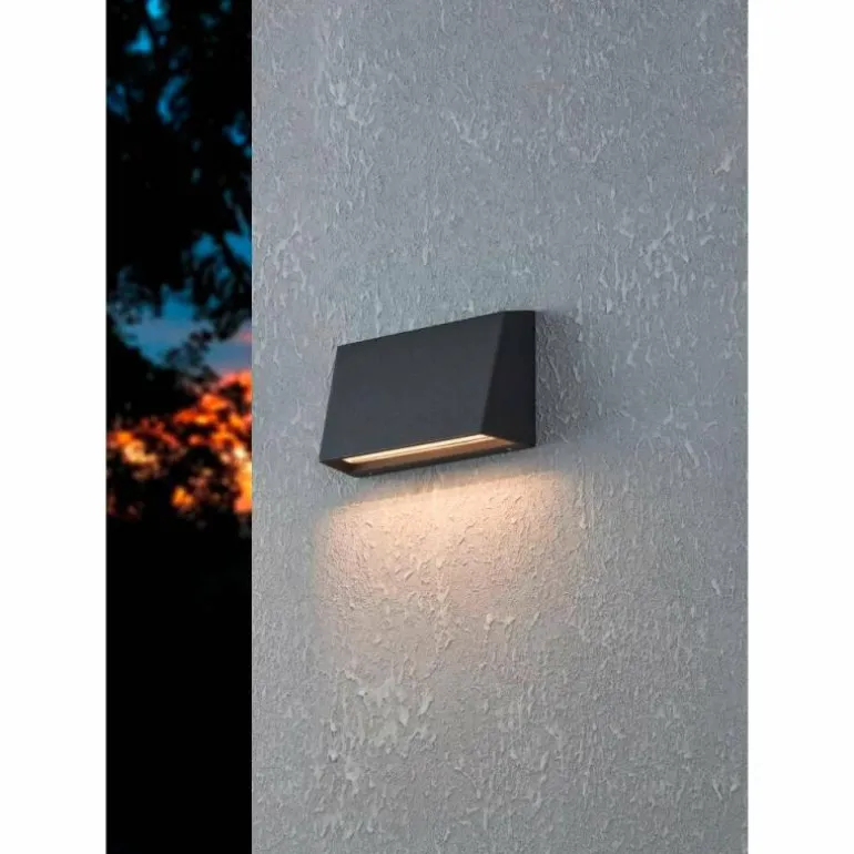 Applique murale d'extérieur Eglo SPONGANO LED Noir, 1 lumière