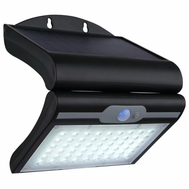 Applique murale d'extérieur Globo SOLAR LED Gris, Noir, 1 lumière, Détecteur de mouvement