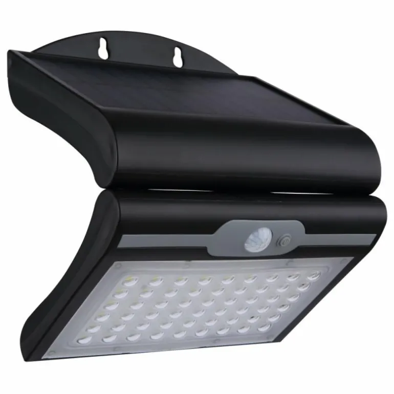 Applique murale d'extérieur Globo SOLAR LED Gris, Noir, 1 lumière, Détecteur de mouvement