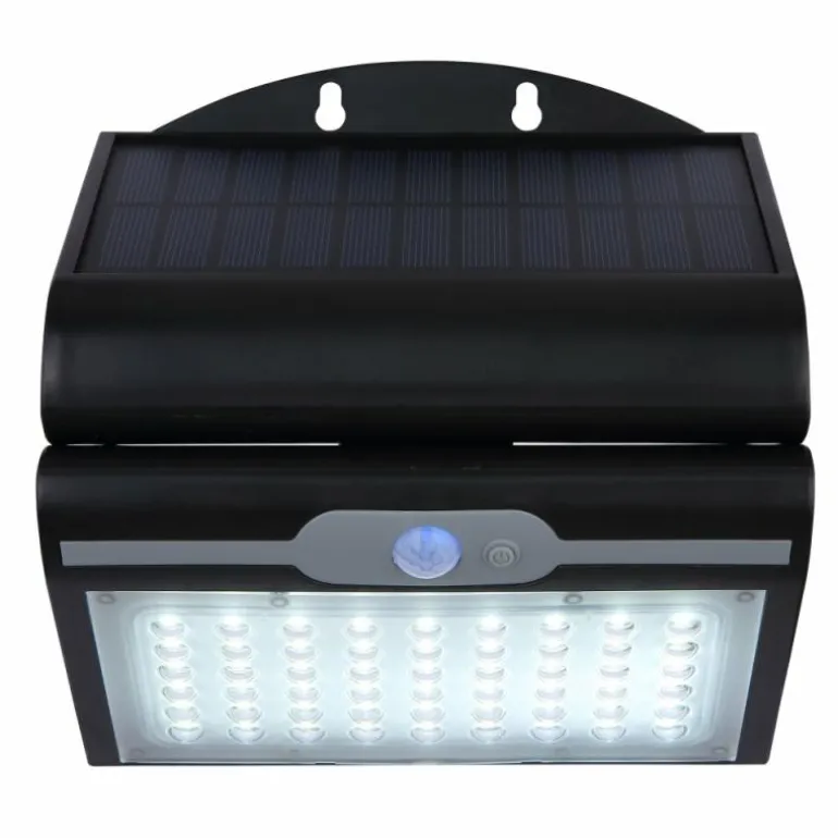 Applique murale d'extérieur Globo SOLAR LED Gris, Noir, 1 lumière, Détecteur de mouvement