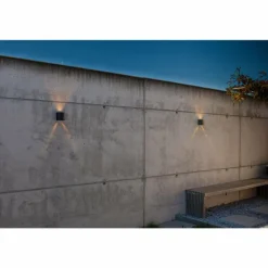 Applique murale d'extérieur Lutec Beams LED Noir, 1 lumière