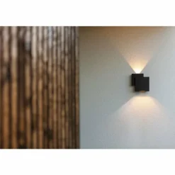 Applique murale d'extérieur Lutec Rialto LED Noir, 2 lumières