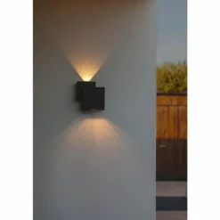 Applique murale d'extérieur Lutec Rialto LED Noir, 2 lumières