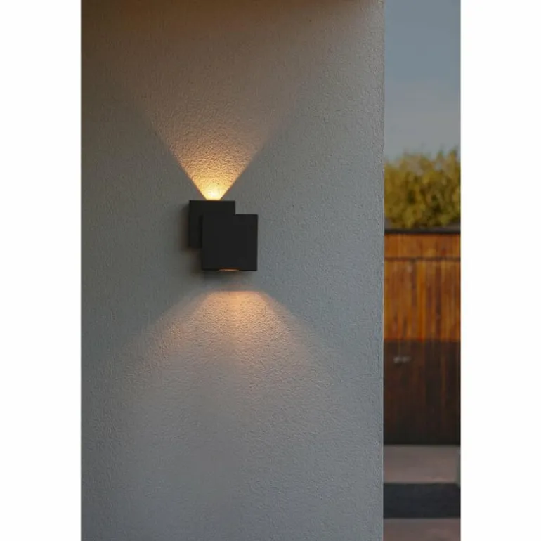 Applique murale d'extérieur Lutec Rialto LED Noir, 2 lumières