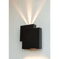 Applique murale d'extérieur Lutec Rialto LED Noir, 2 lumières