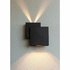 Applique murale d'extérieur Lutec Rialto LED Noir, 2 lumières