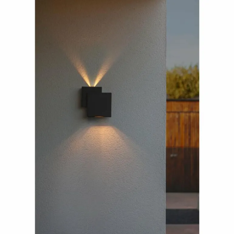 Applique murale d'extérieur Lutec Rialto LED Noir, 2 lumières