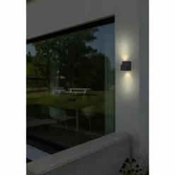 Applique murale d'extérieur Lutec Marbo Anthracite, 2 lumières