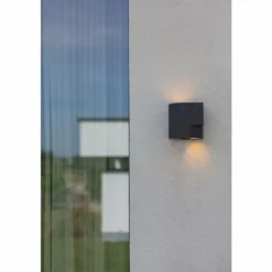 Applique murale d'extérieur Lutec Marbo Anthracite, 2 lumières