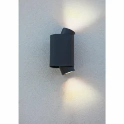 Applique murale d'extérieur Lutec Cypres Anthracite, 2 lumières