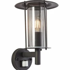 Applique murale d'extérieur Brilliant Detroit Noir, 1 lumière, Détecteur de mouvement