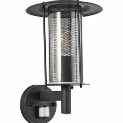 Applique murale d'extérieur Brilliant Detroit Noir, 1 lumière, Détecteur de mouvement