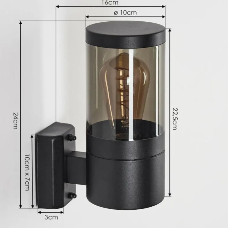 Applique murale d'extérieur Tolsona Noir, 1 lumière