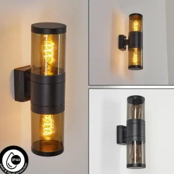 Applique murale d'extérieur Tolsona Noir, 2 lumières