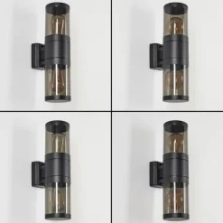 Applique murale d'extérieur Tolsona Noir, 2 lumières