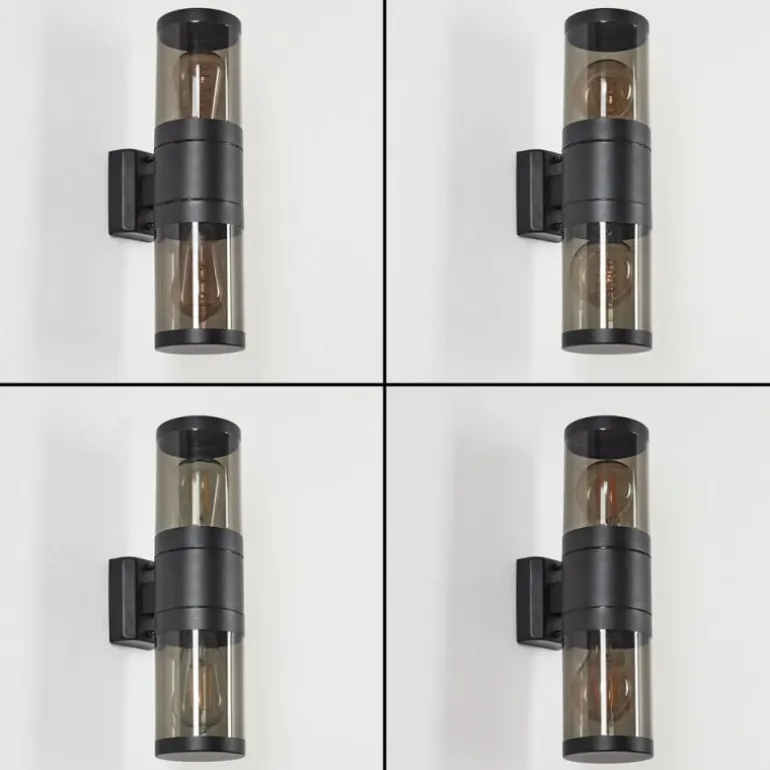 Applique murale d'extérieur Tolsona Noir, 2 lumières