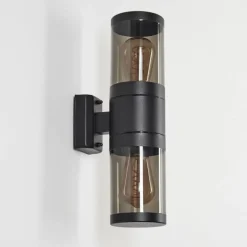 Applique murale d'extérieur Tolsona Noir, 2 lumières