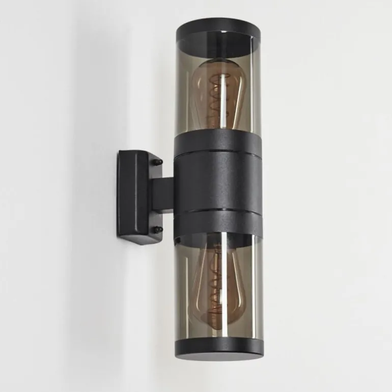 Applique murale d'extérieur Tolsona Noir, 2 lumières