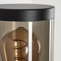 Applique murale d'extérieur Tolsona Noir, 2 lumières, Détecteur de mouvement