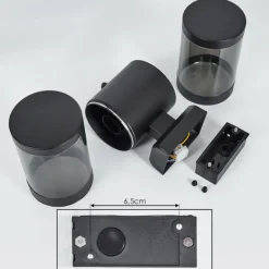 Applique murale d'extérieur Tolsona Noir, 2 lumières, Détecteur de mouvement