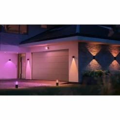 Applique murale d'extérieur Philips Hue Resonate LED Noir, 1 lumière, Changeur de couleurs