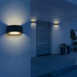 Applique murale d'extérieur Globo SLICE LED Noir, 1 lumière