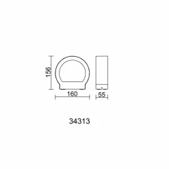 Applique murale d'extérieur Globo SLICE LED Noir, 1 lumière